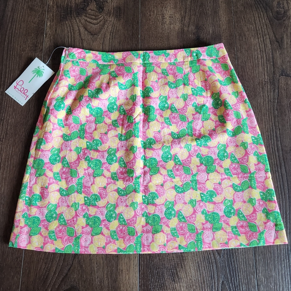 NWT Vintage Lilly Pulitzer Citrus Pattern Mini Skirt - Picture 5 of 6